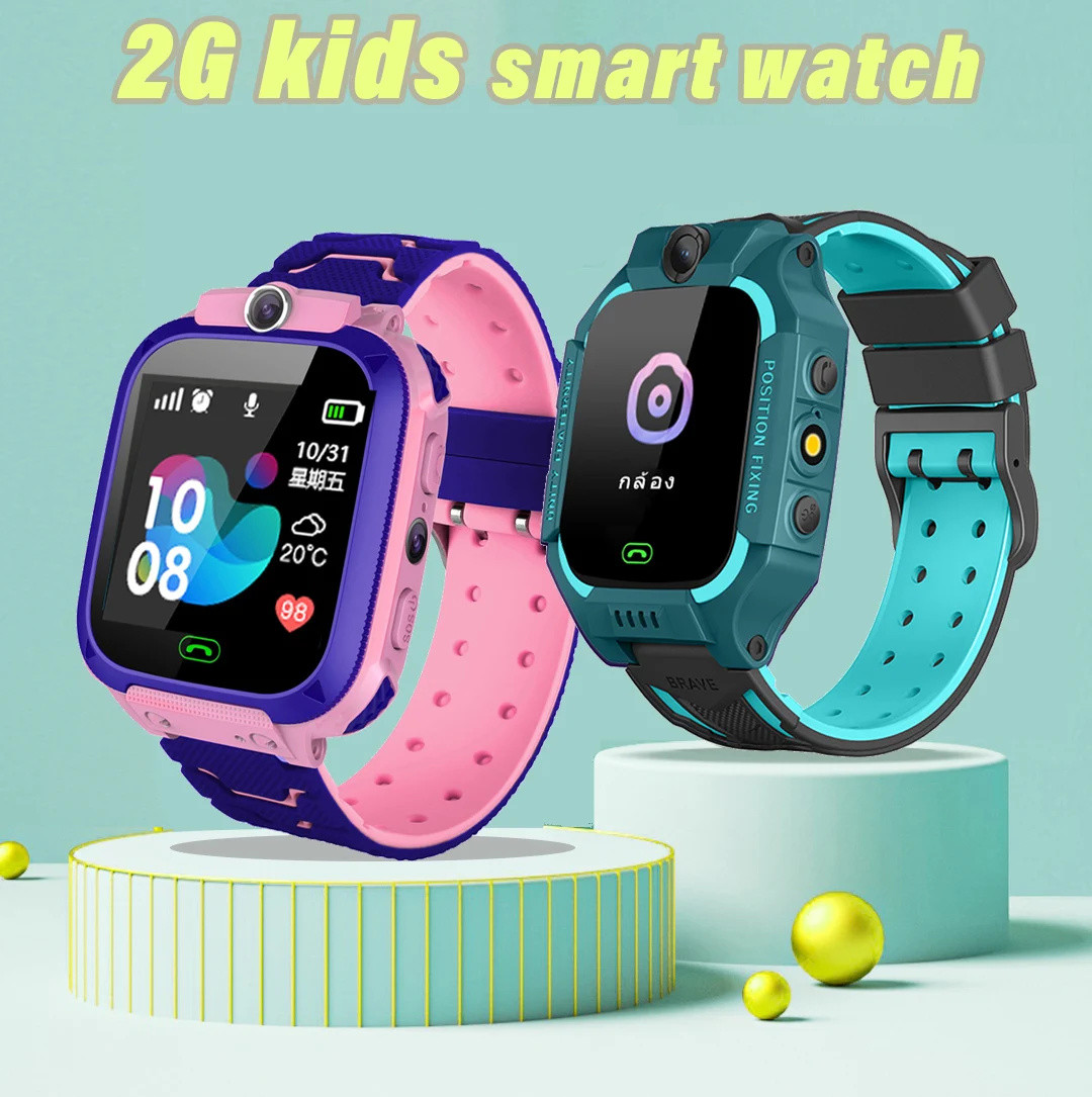Smartwatch Digital Watches For Kid Girl - Q12 ساعة ذكية للأطفال 2G SOS