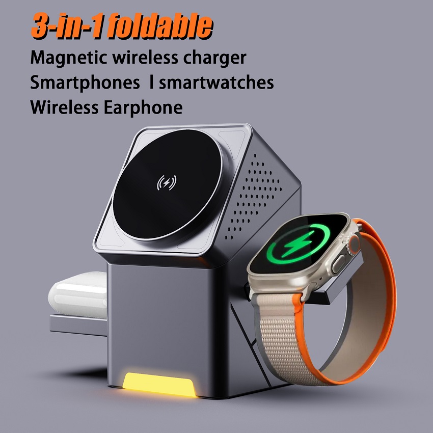 Smartwatch Apple Watch - شاحن لاسلكي مغناطيسي 3 في 1
