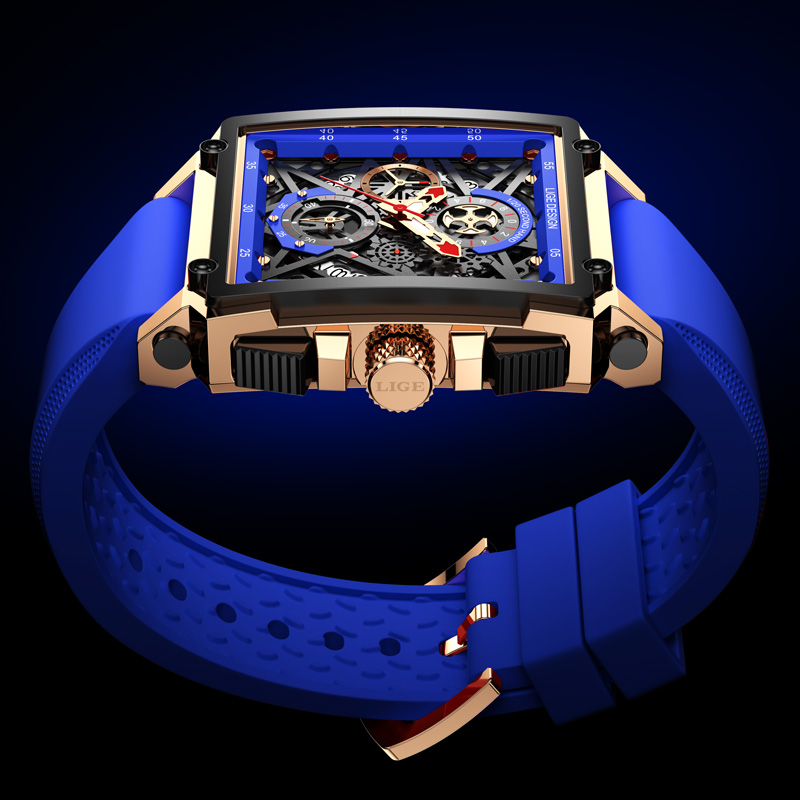 ساعة يد كرونوغراف رياضية للرجا - مراجعة Silicone Sport Band وسعره