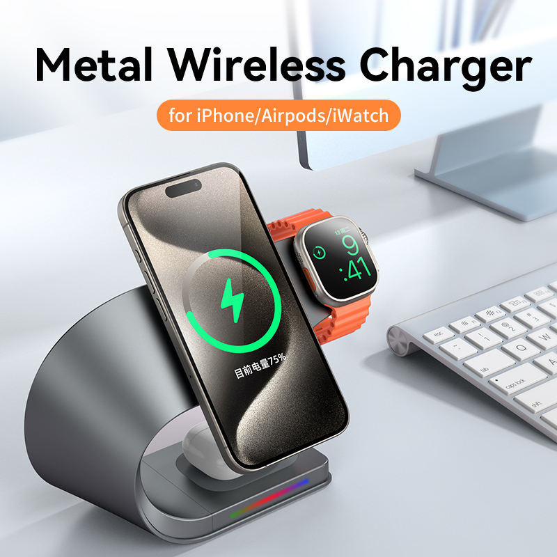 شاحن لاسلكي 4 في 1 بهيكل معدني - مراجعة Smartwatch Apple Watch وسعره