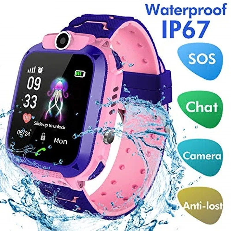 2G Kids ساعة ذكية SOS Call LBS - مراجعة Smartwatch Digital Watches For Kid Girl وسعره