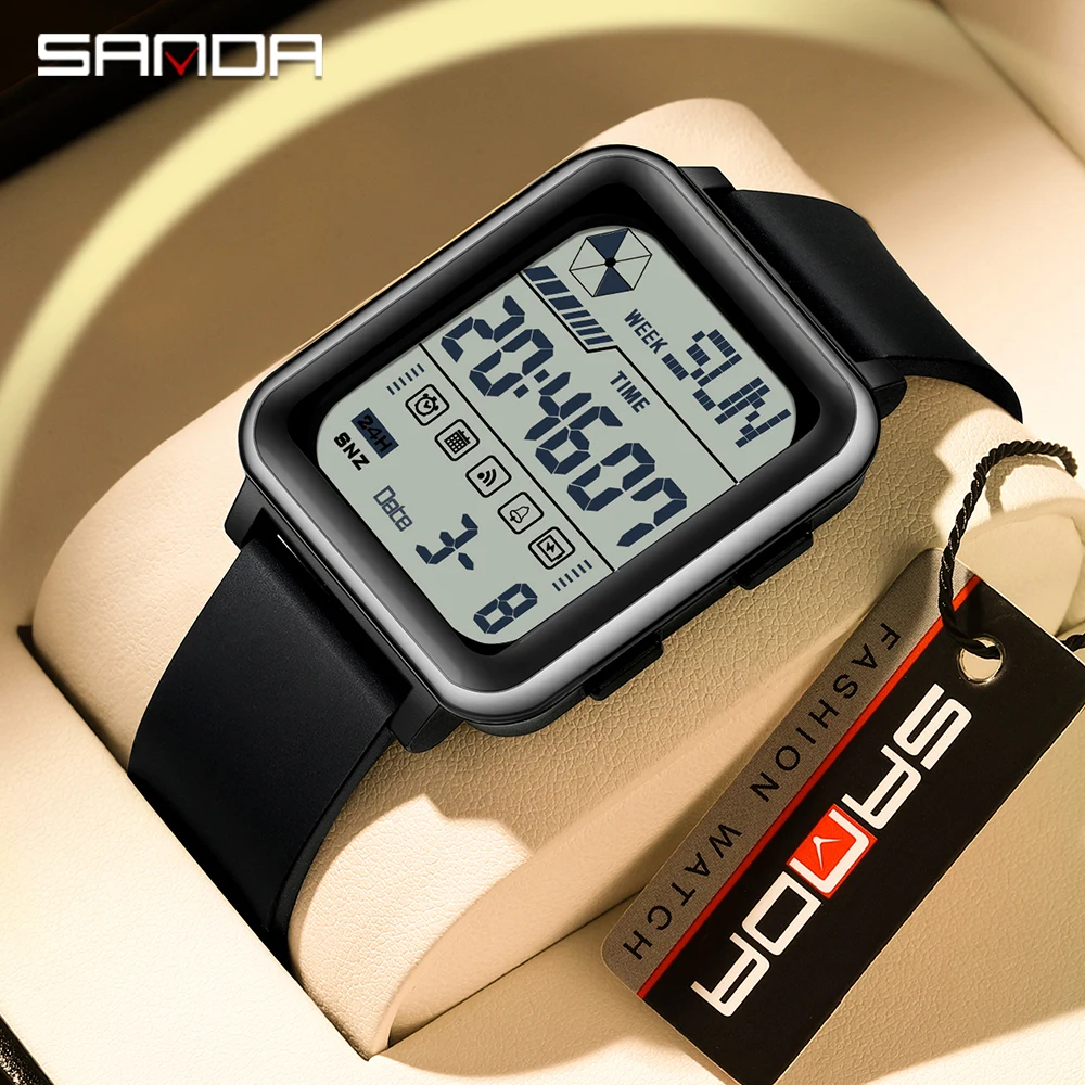 ساعة ساندا الإلكترونية متعددة  - مراجعة Silicone Sport Band وسعره