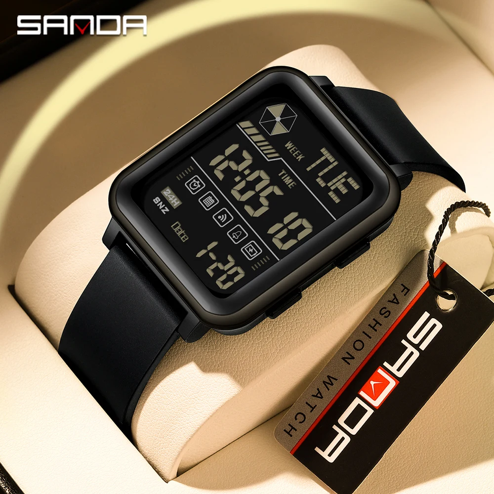 ساعة ساندا الإلكترونية متعددة  - مراجعة Silicone Sport Band وسعره