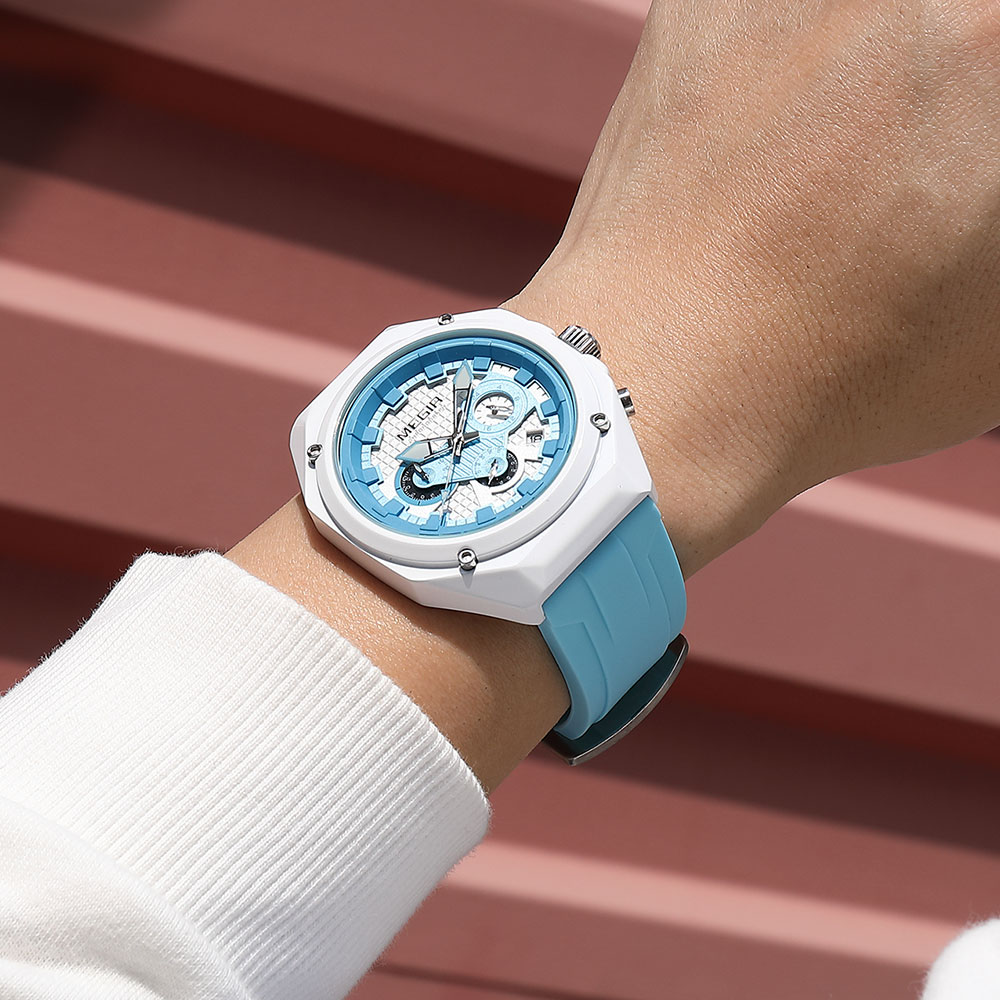 MEGIR ساعات كوارتز رياضية جديد - مراجعة Silicone Sport Band وسعره