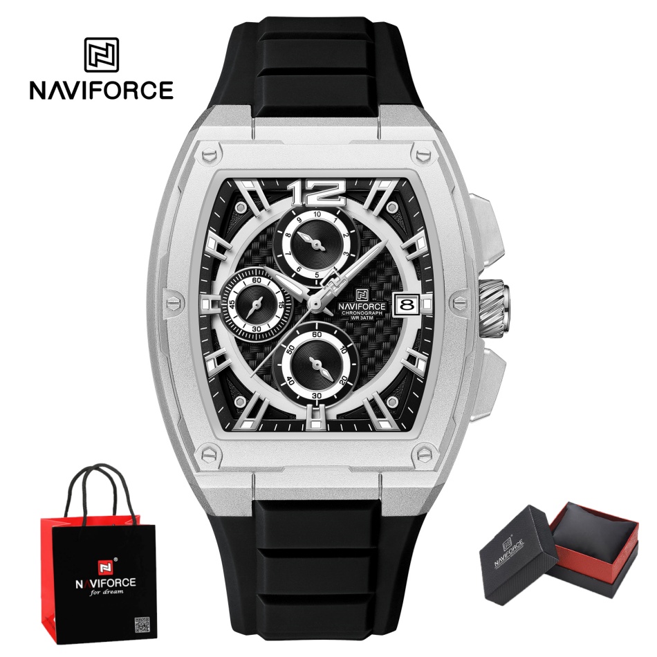 ساعة NAVIFORCE الرياضية الفاخر - مراجعة Silicone Sport Band وسعره