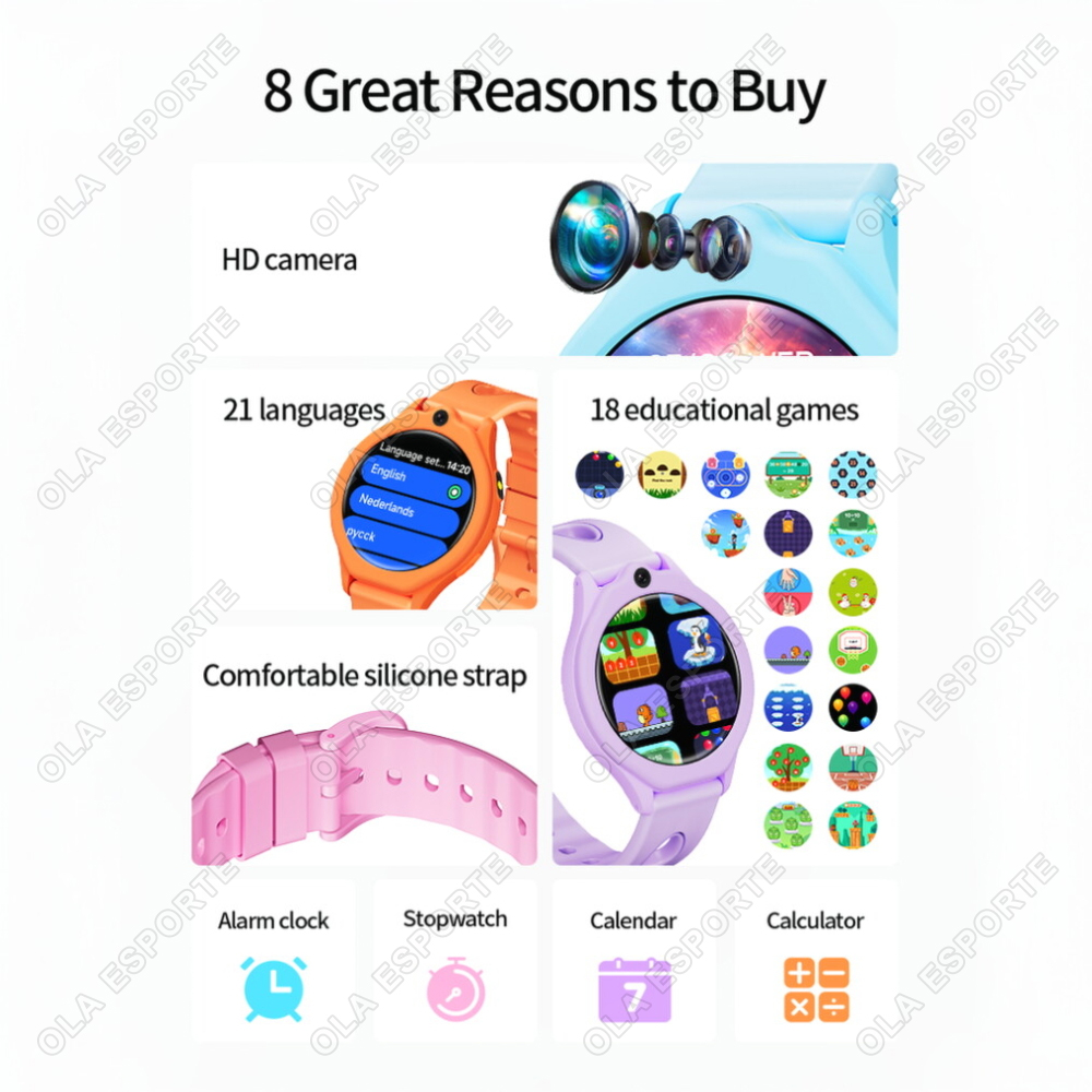 ساعة ذكية للأطفال مع كاميرا لل - مراجعة Smartwatch Watches Gift For Boys On Birthday وسعره