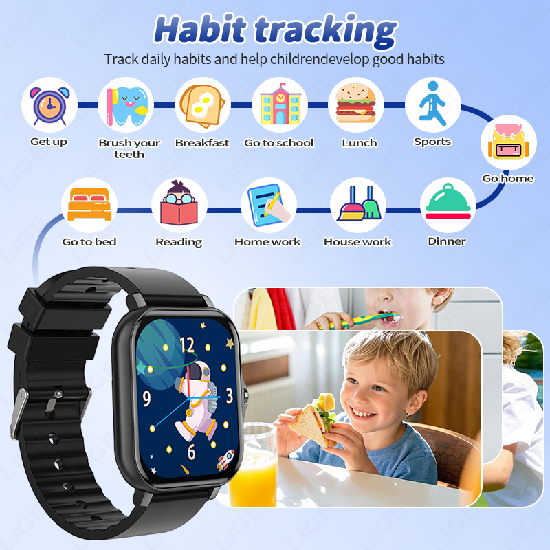 LIGE 2025 Audiobook الأطفال Sm - مراجعة Smartwatch Digital Watches For Kid Girl وسعره