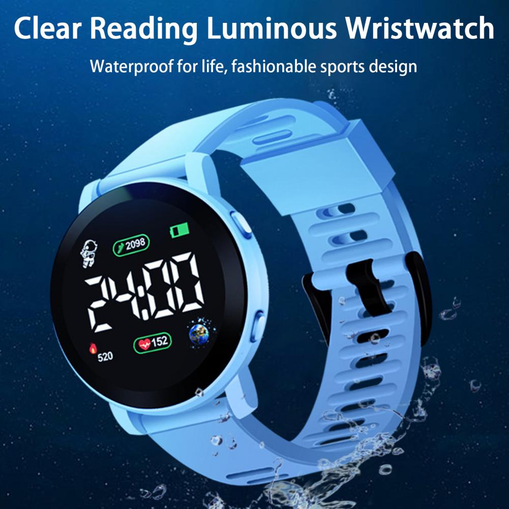 ساعة يد رقمية LED للأطفال مقاو - مراجعة Smartwatch Digital Watches For Kid Girl وسعره