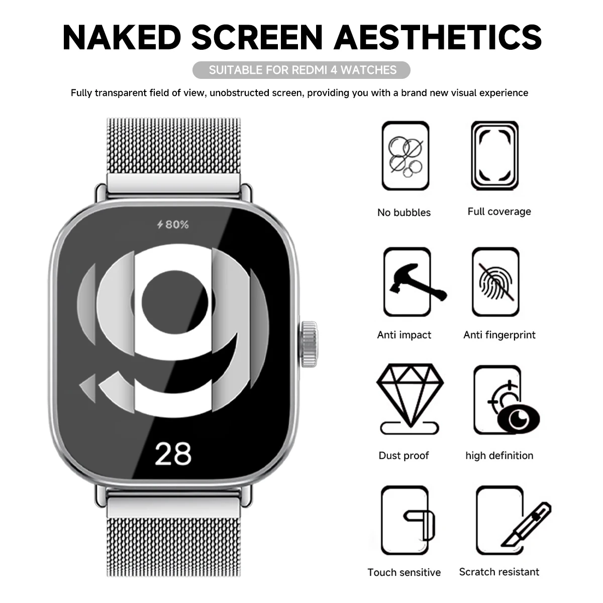 واقي شاشة من الزجاج المقسى لسا - مراجعة Smartwatch Redmi Watches وسعره