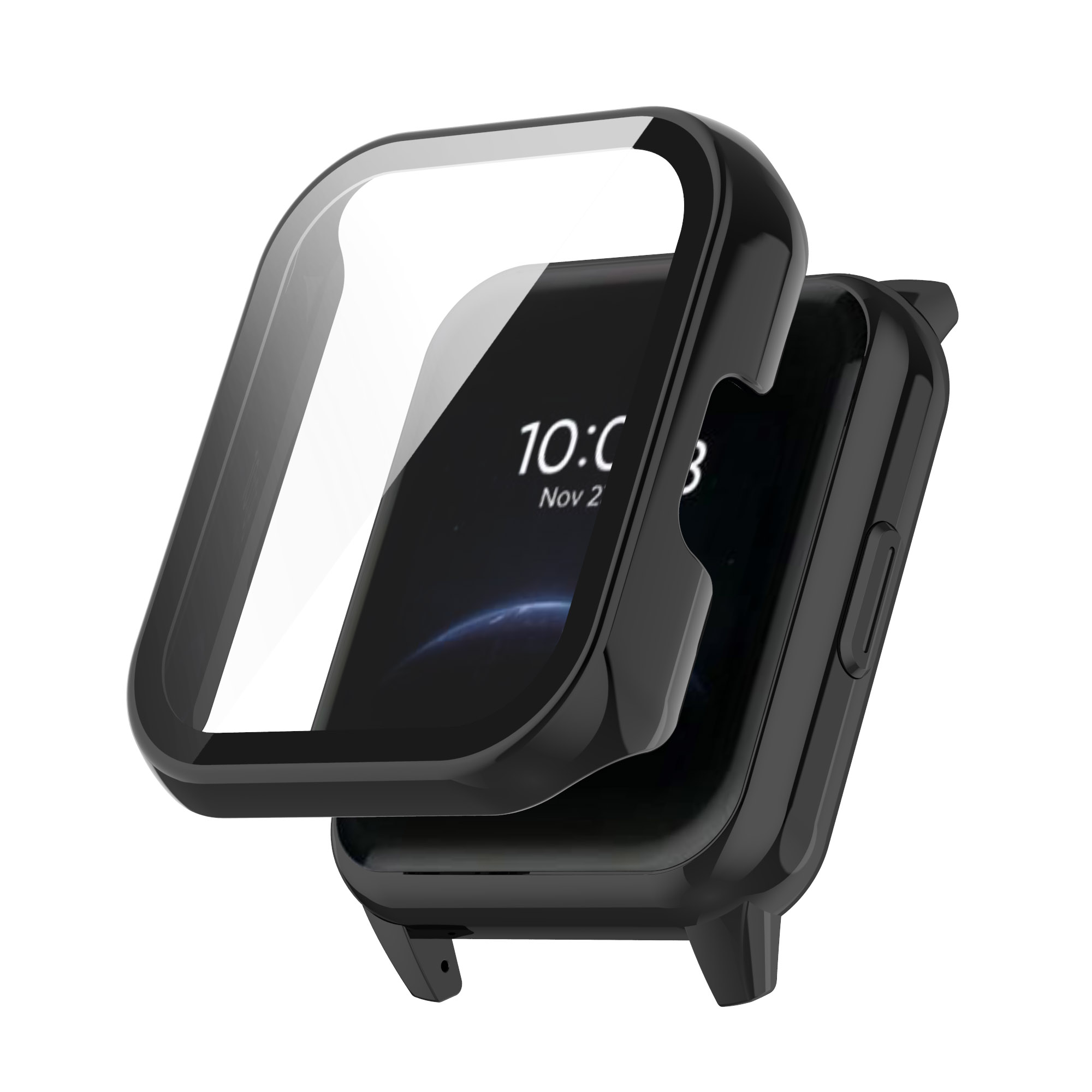 زجاج + غلاف لساعة Realme 2 2 p - مراجعة Smartwatch New Watches وسعره