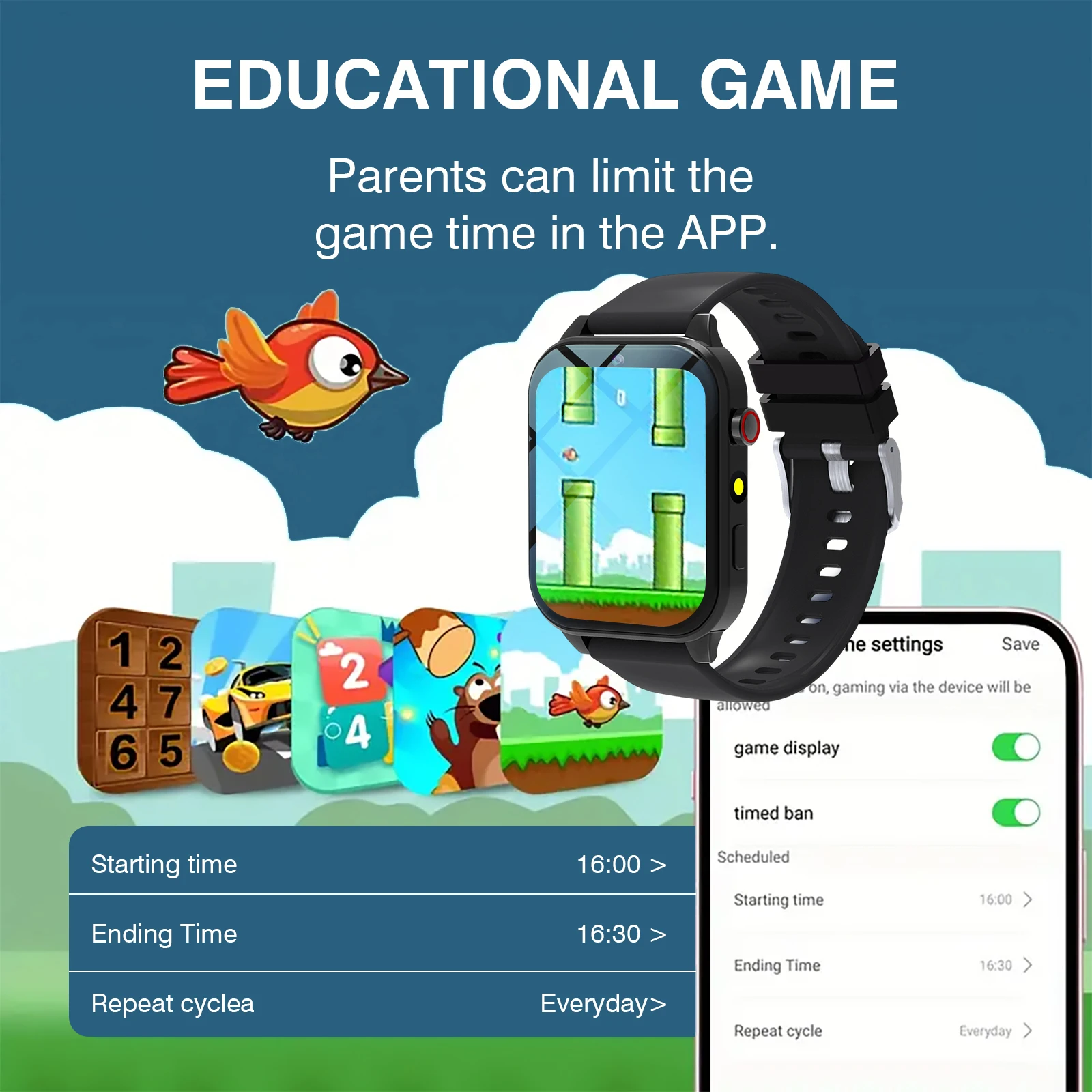 ساعة ذكية للأطفال 18 لعبة كامي - مراجعة Smartwatch Digital Watches For Kid Girl وسعره