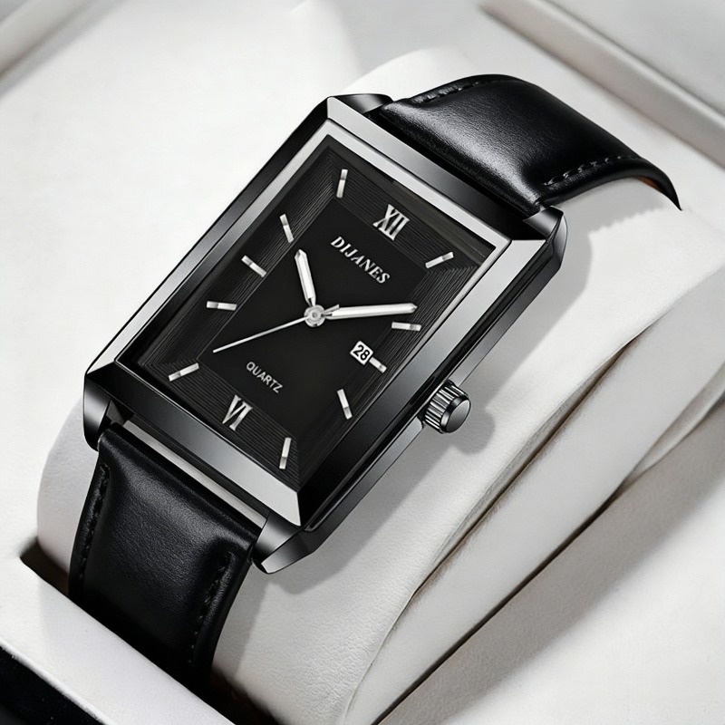 ساعات رجالية جلدية كاجوال بتصم - مراجعة Smartwatch New Watches وسعره