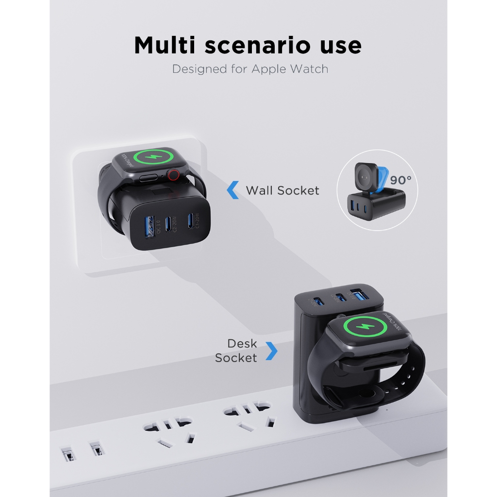 Oatsbasf 4 في 1 QC3.0 سريع الم - مراجعة Smartwatch Apple Watch وسعره